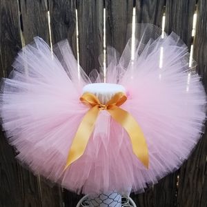 Light Pink Gold baby Tutu skirt size 12-18 months